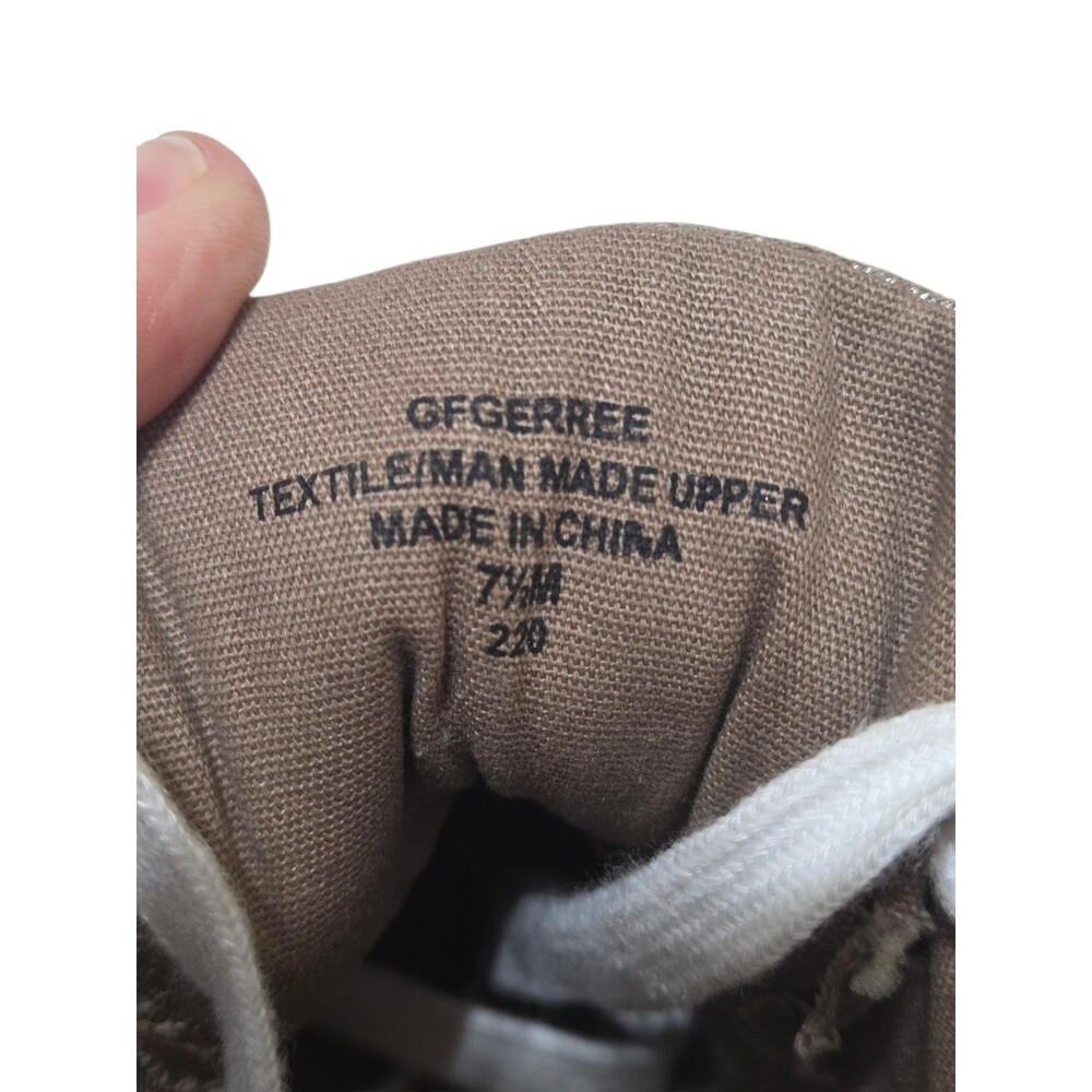 GUESS High Top Gerree Sneakers Shoes Gold Logo Lace Up Women's 7.5 S2 - Picture 5 of 11